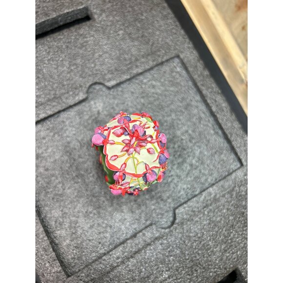 House of Faberge Franklin Mint Egg Jewels in the Garden Hummingbird w/Gold Base - Picture 6 of 10